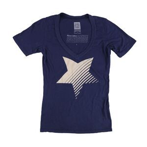 Spark In The Dark Womens Star Graphic T-Shirt, Blue, NWT